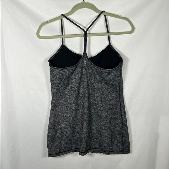 Lululemon Power Y Tank Top Heathered Gray Active Women's Size 10 - Picture 4 of 6